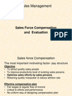 Sales Management: Sales Force Compensation and Evaluation