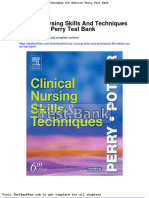 Clinical Nursing Skills and Techniques 6th Edition Perry Test Bank
