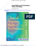 Clinical Nursing Skills and Techniques 7th Edition Perry Test Bank