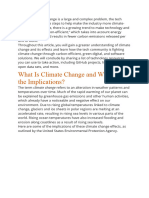 What Is Climate Change and What Are The Implications?