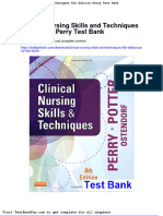 Clinical Nursing Skills and Techniques 8th Edition Perry Test Bank