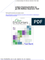 Close Encounters Communication in Relationships 5th Edition Guerrero Test Bank