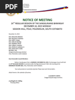 NOTICE OF 24th SESSION