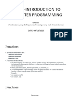 Csir11-Introduction To Computer Programming: Unit Iii