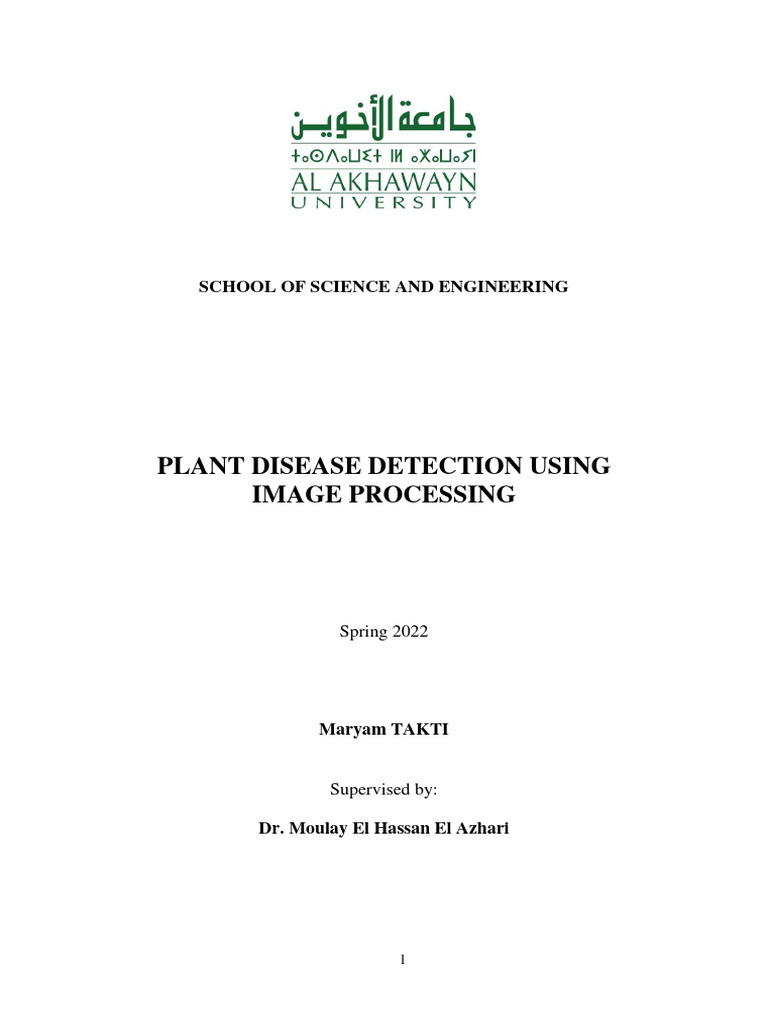 Plant Disease Detection Using Image Processing Download Free Pdf