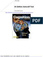 Cognition 6th Edition Ashcraft Test Bank