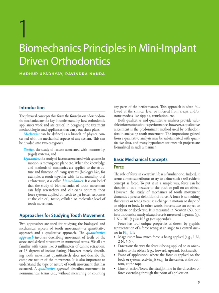 Biomechanics Principles in MiniImplant Driven Orthodontic PDF