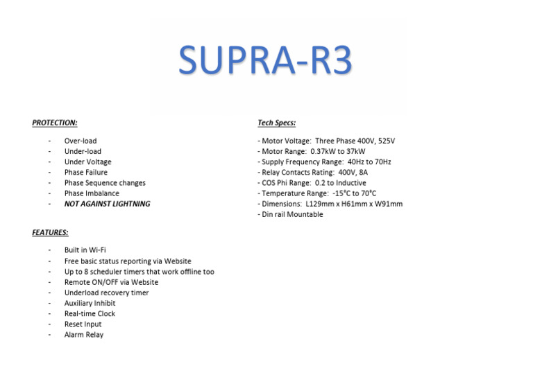 Supra R3-6 Back | PDF