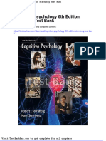 Cognitive Psychology 6th Edition Sternberg Test Bank