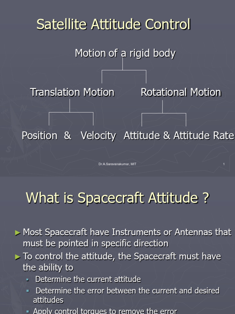 Spacecraft Attitude Control Overview | PDF | Spacecraft Propulsion ...