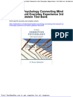 Cognitive Psychology Connecting Mind Research and Everyday Experience 3rd Edition Goldstein Test Bank