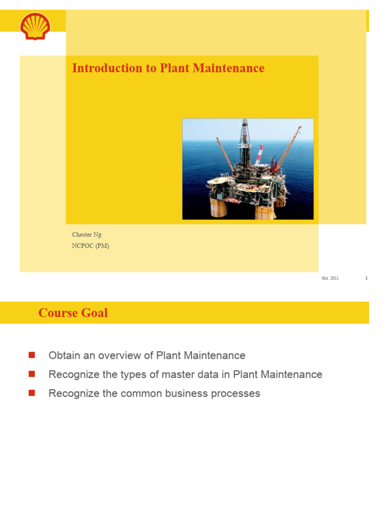Overview of Plant Maintenance Processes | PDF | Business Process ...