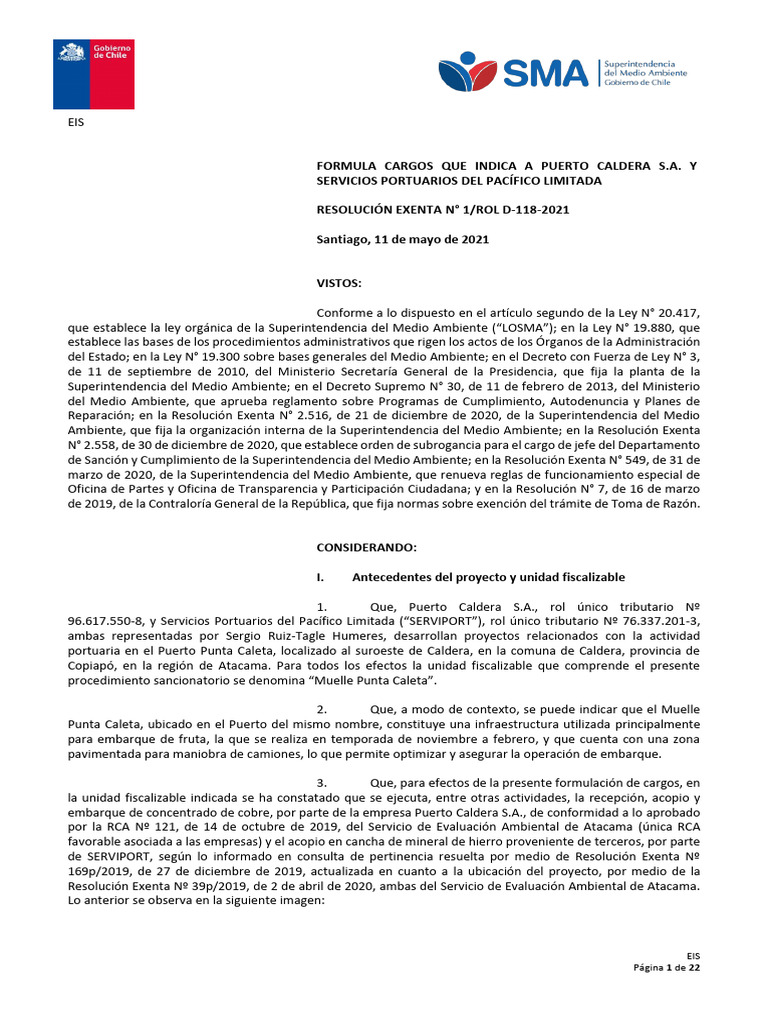 Formulación de Cargos | PDF