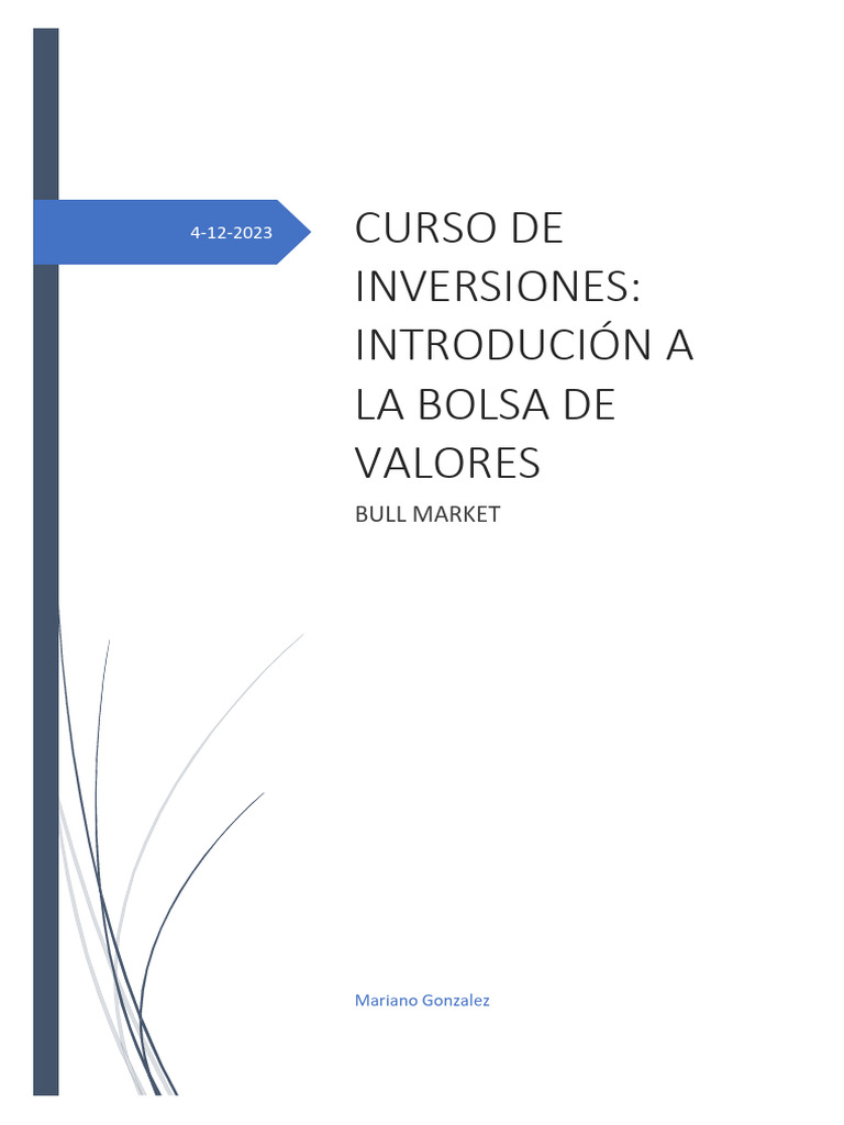 Introducción a la Bolsa de Valores | PDF | Bolsa | Inversiones