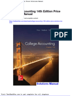 College Accounting 14th Edition Price Solutions Manual