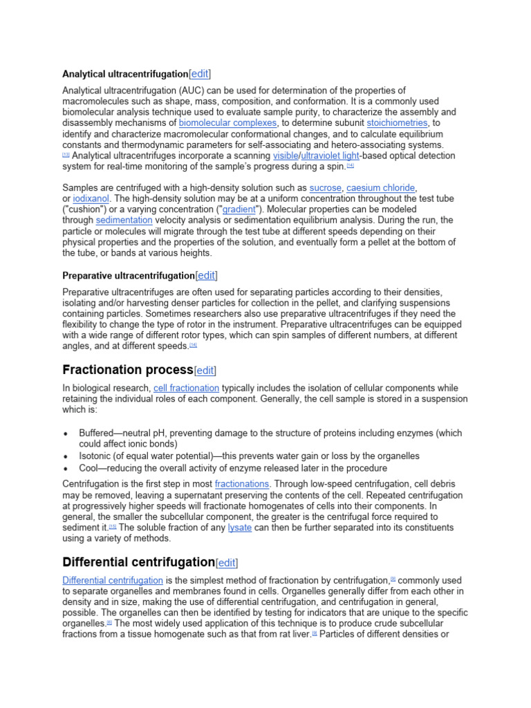 Types of centrifugation PDF Centrifugation Analytical Chemistry