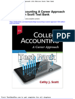College Accounting A Career Approach 13th Edition Scott Test Bank