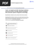 Look I Can Speak Correctly Learning Vocabulary and Pronunciation Through Websites Equipped With Automatic Speech Recognition Technology