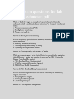DHA Exam Questions For Lab Technician PDF 1
