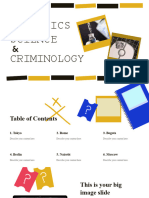 Forensics Science and Criminology Thesis Presentation Cream Variant