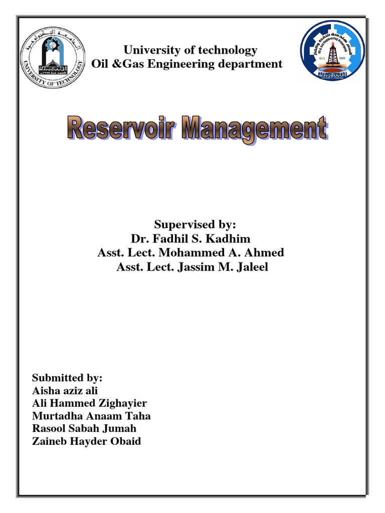 Reservoir Management PDF Petroleum Reservoir