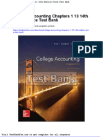 College Accounting Chapters 1-13-14th Edition Price Test Bank