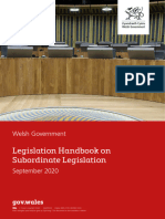 Legislation Handbook On Subordinate Legislation