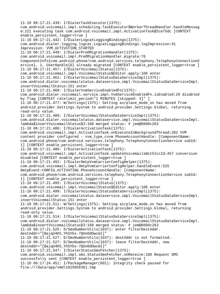 Voicemail Activation Log Analysis | PDF | Java (Programming Language ...