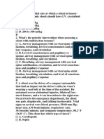 Shock Multisystem Trauma Mcqs