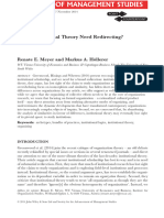 J Management Studies - 2014 - Meyer - Does Institutional Theory Need Redirecting