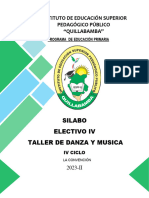 SILABO Electivo IV Taller de Danza y Musica 2023-II