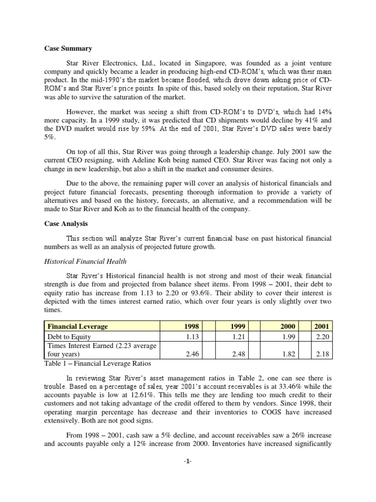 Navigating Change A Financial Analysis and for Star