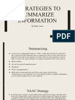 3 Strategies To Summarize Information