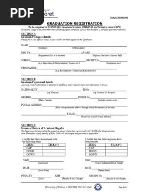 Graduation Registration Form-2018
