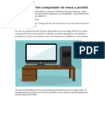 Diferencias Entre Computador de Mesa y Portátil