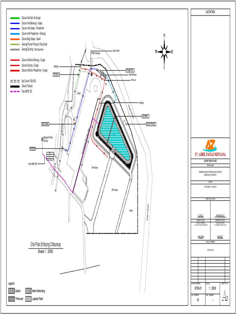 Gambar Siteplan Dan Embung Citeureup | PDF
