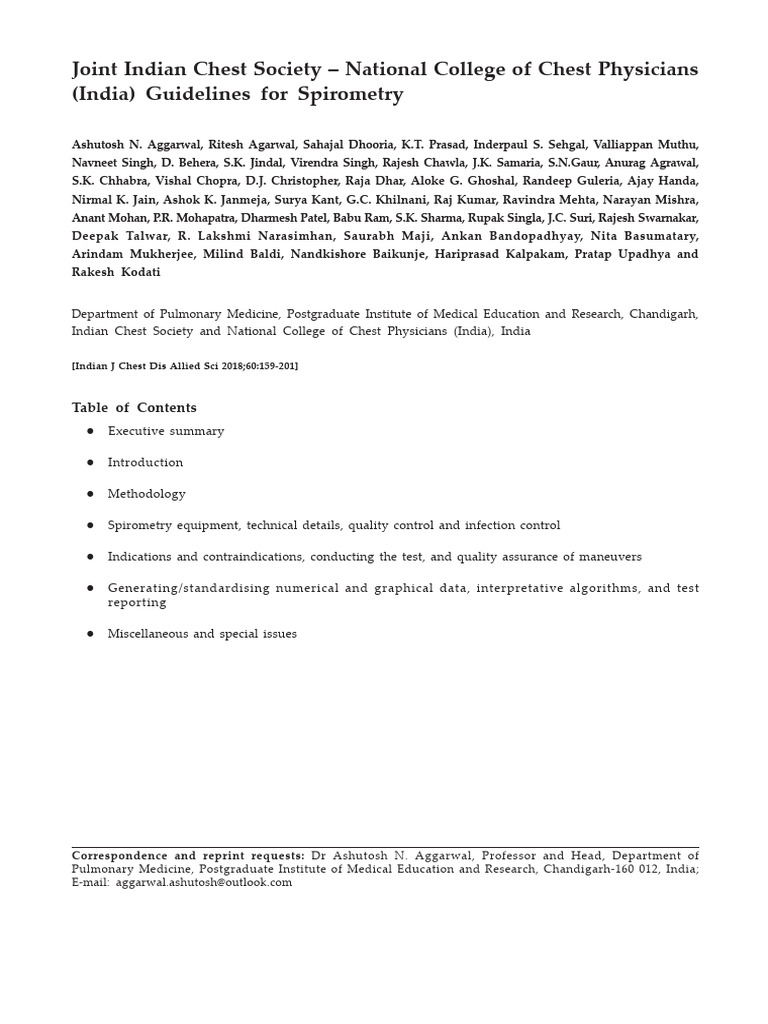 Spirometry Guidelines PDF Chronic Obstructive Pulmonary Disease