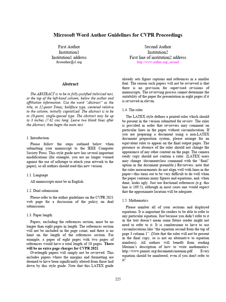 IEEE CVPR Paper Submission Guide | PDF | Adverb | Linguistics