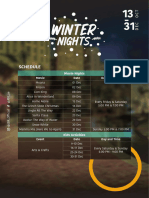 JBR Winter Nights Schedule - December