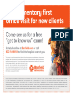 Complimentary Fi RST Offi Ce Visit For New Clients: Come See Us For A Free "Get To Know Us" Exam!