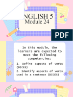 English 5 Module 24 - Aspect of Verbs