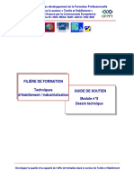 Filière de Formation Techniques D'habillement / Industrialisation Guide de Soutien Module N°8 Dessin Technique