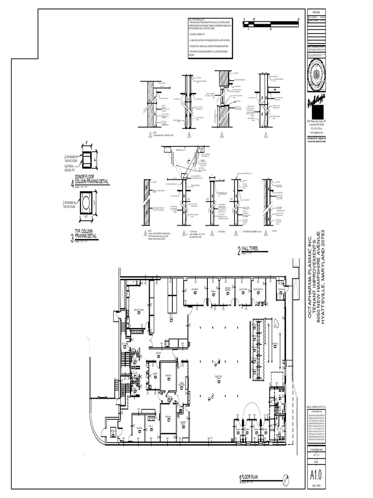 003 A1.0 Wall Types | PDF | Building Materials | Structural Engineering