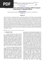 Gender-Based Analysis of Information Technology Skills Development Among Business Computing Students