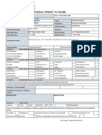 Permit To Work Form