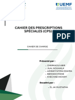 Cahier Des Prescriptions Spéciales (CPS)