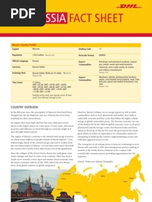 Exporting to Russia? DHL Fact Sheet