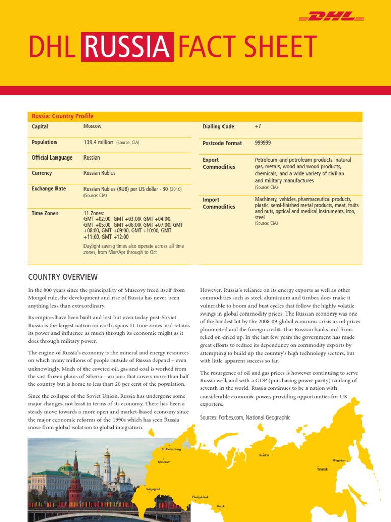 Exporting To Russia? DHL Fact Sheet | Download Free PDF | Customs | Tariff