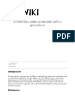 Diferencias Entre Calendario Judío y Gregoriano