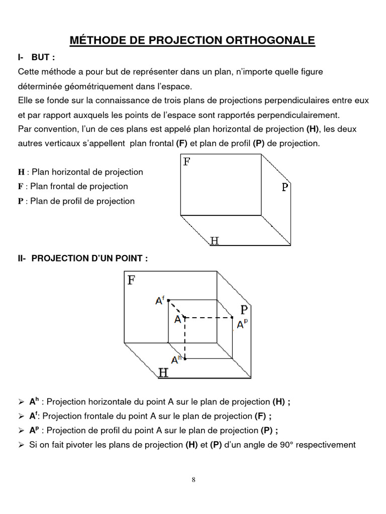 Méthode de Projection Orthogonale | PDF | Perpendicularité | Géométrie